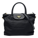 プラダ PRADA サフィアーノ 2WAYバッグ BN2541 ブラック ナイロン/サフィアーノレザー レディース ショルダーバッグ