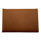 エルメス HERMES カルヴィ Y刻 ゴールド エプソン レディース カードケース