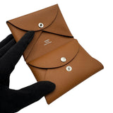 エルメス HERMES カルヴィ デュオ W刻印 ゴールド シルバー金具 エプソン レディース カードケース