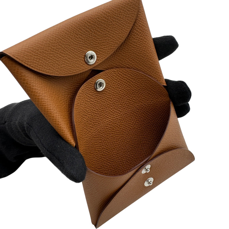 エルメス HERMES カルヴィ デュオ W刻印 ゴールド シルバー金具