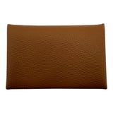 エルメス HERMES カルヴィ W刻 ゴールド エプソン レディース カードケース