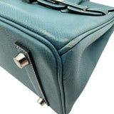 エルメス HERMES バーキン25 □M刻 ブルージーン シルバー金具 エプソン レディース ハンドバッグ