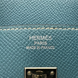 エルメス HERMES バーキン25 □M刻 ブルージーン シルバー金具 エプソン レディース ハンドバッグ