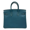 エルメス HERMES バーキン25 □M刻 ブルージーン シルバー金具 エプソン レディース ハンドバッグ