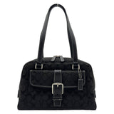 コーチ COACH シグネチャー ハンドバッグ 6846 ブラック キャンバス レディース ハンドバッグ