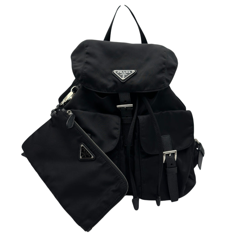プラダ PRADA Re-Nylonバックパック 1BZ811 ブラック ナイロン/レザー