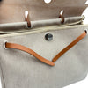エルメス HERMES エールバッグMM □C刻印 ベージュ/ゴールド シルバー金具 トワル レザー ユニセックス ハンドバッグ ショルダーバッグ