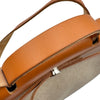 エルメス HERMES エールバッグMM □C刻印 ベージュ/ゴールド シルバー金具 トワル レザー ユニセックス ハンドバッグ ショルダーバッグ