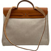 エルメス HERMES エールバッグMM □C刻印 ベージュ/ゴールド シルバー金具 トワル レザー ユニセックス ハンドバッグ ショルダーバッグ