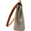 エルメス HERMES エールバッグMM □C刻印 ベージュ/ゴールド シルバー金具 トワル レザー ユニセックス ハンドバッグ ショルダーバッグ