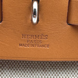 エルメス HERMES エールバッグMM □C刻印 ベージュ/ゴールド シルバー金具 トワル レザー ユニセックス ハンドバッグ ショルダーバッグ