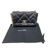シャネル CHANEL CHANEL19　ラージバッグ AS1161 ブラック×ゴールド金具 シャイニーラムスキン レディース ショルダーバッグ