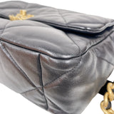 シャネル CHANEL CHANEL19　ラージバッグ AS1161 ブラック×ゴールド金具 シャイニーラムスキン レディース ショルダーバッグ