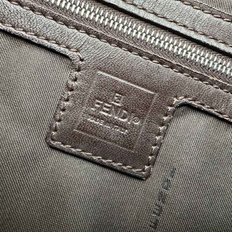 フェンディ FENDI マンマバケット ブラウン ナイロンジャガード