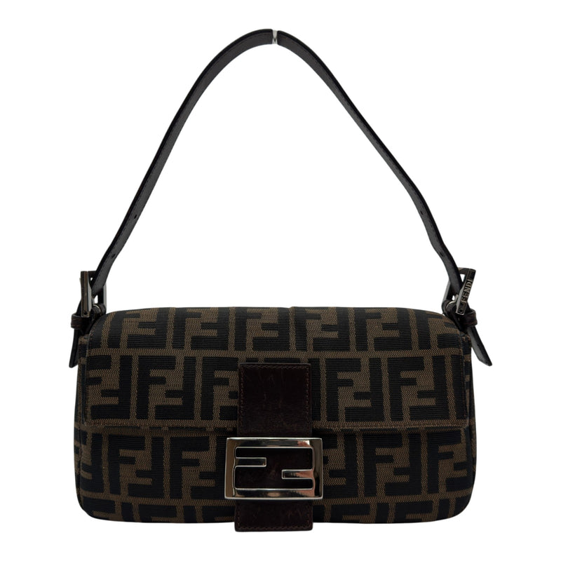 フェンディ FENDI マンマバケット ブラウン ナイロンジャガード