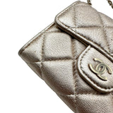 シャネル CHANEL マトラッセ コンパクトチェーンウォレット AP0238 31番台 ゴールド ラムスキン レディース ショルダーバッグ