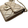 シャネル CHANEL マトラッセ コンパクトチェーンウォレット AP0238 31番台 ゴールド ラムスキン レディース ショルダーバッグ