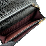 シャネル CHANEL マトラッセ チェーンウォレット AP0250 ブラック ゴールド金具 キャビアスキン レディース ショルダーバッグ