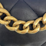 シャネル CHANEL CHANEL19 バッグ AS1160 31番台 ブラック ゴールド/シルバー金具 シャイニーラムスキン レディース ショルダーバッグ