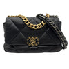 シャネル CHANEL CHANEL19 バッグ AS1160 31番台 ブラック ゴールド/シルバー金具 シャイニーラムスキン レディース ショルダーバッグ