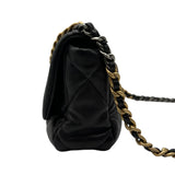シャネル CHANEL CHANEL19 バッグ AS1160 31番台 ブラック ゴールド/シルバー金具 シャイニーラムスキン レディース ショルダーバッグ