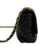 シャネル CHANEL CHANEL19 バッグ AS1160 31番台 ブラック ゴールド/シルバー金具 シャイニーラムスキン レディース ショルダーバッグ