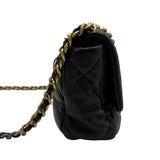 シャネル CHANEL CHANEL19 バッグ AS1160 31番台 ブラック ゴールド/シルバー金具 シャイニーラムスキン レディース ショルダーバッグ