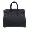エルメス HERMES バーキン25 W刻 ブラック シルバー金具 トゴ レディース ハンドバッグ