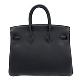 エルメス HERMES バーキン25 W刻 ブラック シルバー金具 トゴ レディース ハンドバッグ