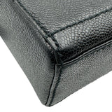 シャネル CHANEL チョコバー トートバッグ 7番台 ブラック ゴールド金具 キャビアスキン レディース