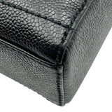 シャネル CHANEL チョコバー トートバッグ 7番台 ブラック ゴールド金具 キャビアスキン レディース