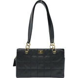 シャネル CHANEL チョコバー トートバッグ 7番台 ブラック ゴールド金具 キャビアスキン レディース