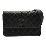 シャネル CHANEL マトラッセ ショルダーバッグ 3番台 ブラック ラムスキン レディース ショルダーバッグ
