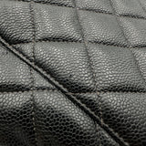 シャネル CHANEL 復刻トート A01804 6番台 ブラック シルバー金具 キャビアスキン レディース ハンドバッグ