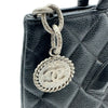 シャネル CHANEL 復刻トート A01804 6番台 ブラック シルバー金具 キャビアスキン レディース ハンドバッグ