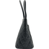 シャネル CHANEL 復刻トート A01804 6番台 ブラック シルバー金具 キャビアスキン レディース ハンドバッグ