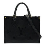 ルイ・ヴィトン LOUIS VUITTON オンザゴーPM M45653 ブラック モノグラムアンプラントレザー レディース ショルダーバッグ