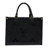 ルイ・ヴィトン LOUIS VUITTON オンザゴーPM M45653 ブラック モノグラムアンプラントレザー レディース ショルダーバッグ