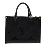 ルイ・ヴィトン LOUIS VUITTON オンザゴーPM M45653 ブラック モノグラムアンプラントレザー レディース ショルダーバッグ