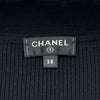 シャネル CHANEL ココマークボタン ノースリーブニットシャツ P63059 ブラック コットン レディース その他トップス