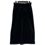 シャネル CHANEL 総レースクロップドワイドパンツ P53064 ブラック コットン レディース パンツ