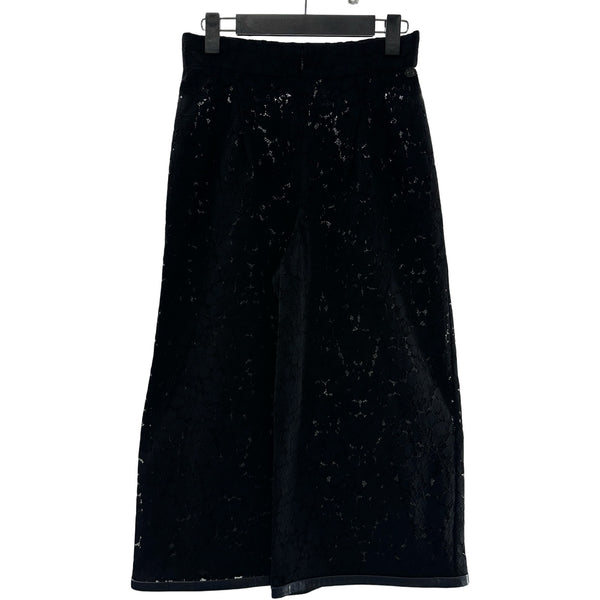 シャネル CHANEL 総レースクロップドワイドパンツ P53064 ブラック