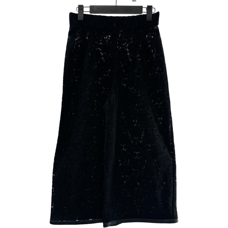 CHANEL 鍵あみレースワイドパンツ シャネル CHANEL 総レースクロップドワイドパンツ P53064 ブラック