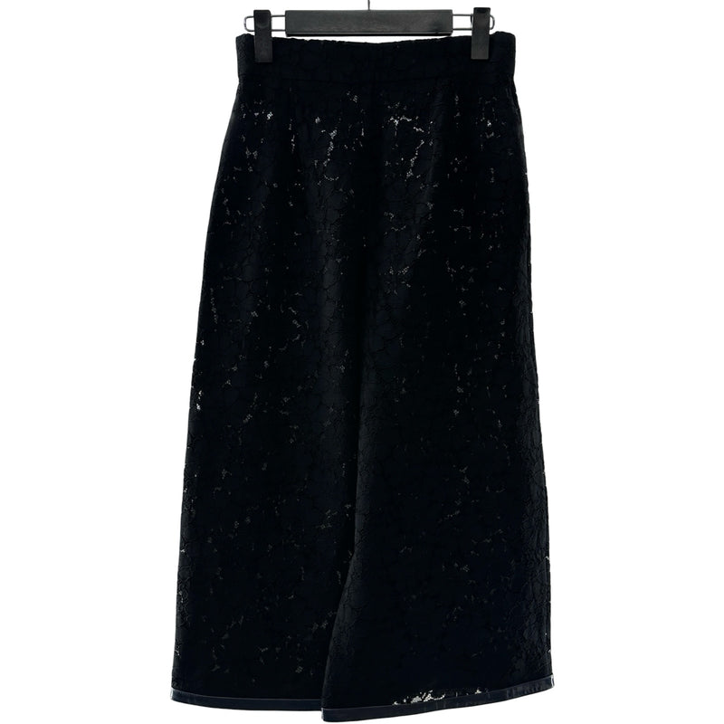 シャネル CHANEL 総レースクロップドワイドパンツ P53064 ブラック