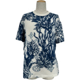 ルイ・ヴィトン LOUIS VUITTON グラフィックモノグラム半袖Tシャツ HPY30W ブルー コットン メンズ 半袖Ｔシャツ