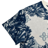 ルイ・ヴィトン LOUIS VUITTON グラフィックモノグラム半袖Tシャツ HPY30W ブルー コットン メンズ 半袖Ｔシャツ