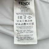 フェンディ FENDI ロゴメッシュ半袖Tシャツ FS7254 ホワイト コットン レディース 半袖Ｔシャツ
