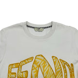 フェンディ FENDI ロゴメッシュ半袖Tシャツ FS7254 ホワイト コットン レディース 半袖Ｔシャツ