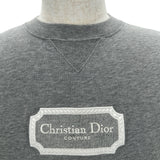 クリスチャン・ディオール Christian Dior ロゴ刺繍半袖Tシャツ 343J696C0554 グレー コットン メンズ 半袖Ｔシャツ