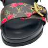 ルイ・ヴィトン LOUIS VUITTON ×村上隆 ボンディアラインチェリーサンダル MA0235 ブラック レザー レディース サンダル